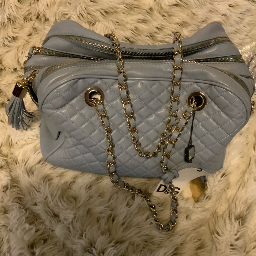 Authentic D&G BLUE in leather